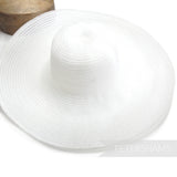 Petershams Millinery Supplies white extra large threaded crinoline capeline hat body for millinery projects