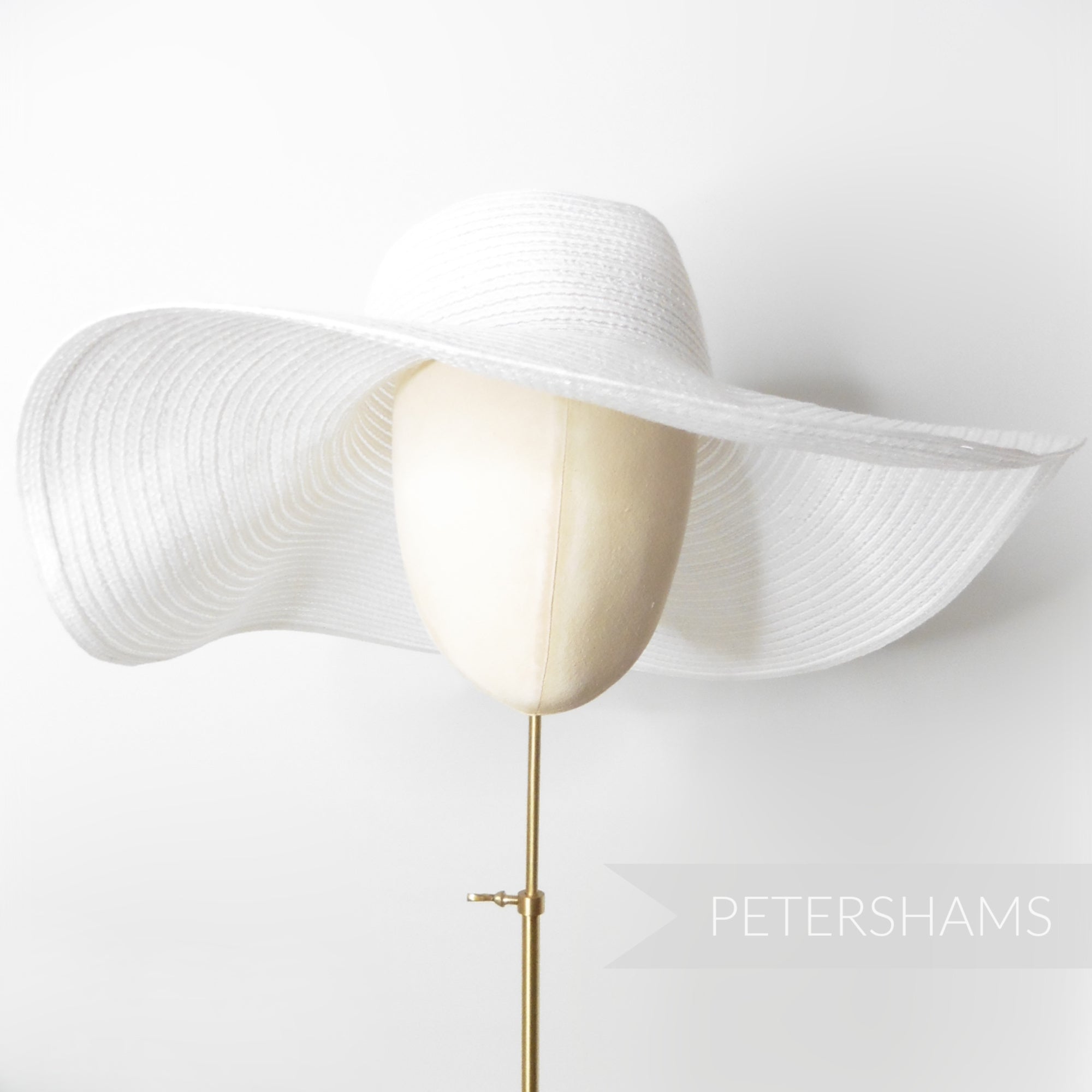 Petershams Millinery Supplies white extra large threaded crinoline capeline hat body