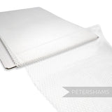 Petershams Millinery Supplies white fine weave veiling with 5mm diamonds and scalloped edges for millinery and veils.