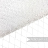 Petershams Millinery Supplies white 18 inch wide diamond pattern hat veiling for wedding birdcage veils