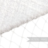 Petershams Millinery Supplies white 12-inch wide English merry widow veiling with large 3cm diamond pattern nylon mesh