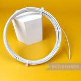 Petershams Millinery Supplies 1.25mm firm white cotton covered millinery wire on a 10m reel