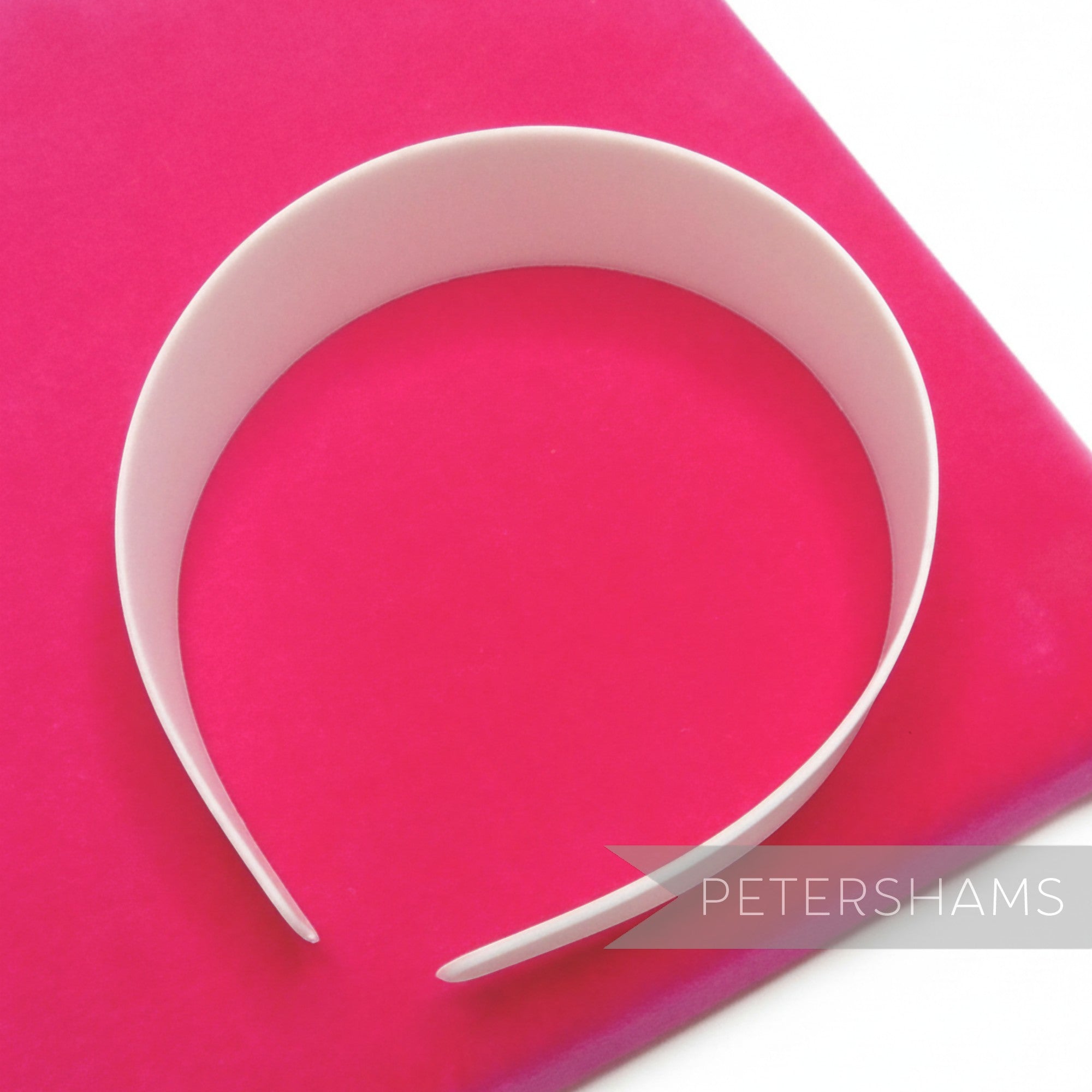 Petershams Millinery Supplies white plastic headband core blank for DIY crafts and hair accessory making