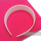Petershams Millinery Supplies white plastic headband core blank for DIY crafts and hair accessory making