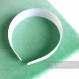 Petershams Millinery Supplies white plastic headband core blank for DIY crafting and millinery projects