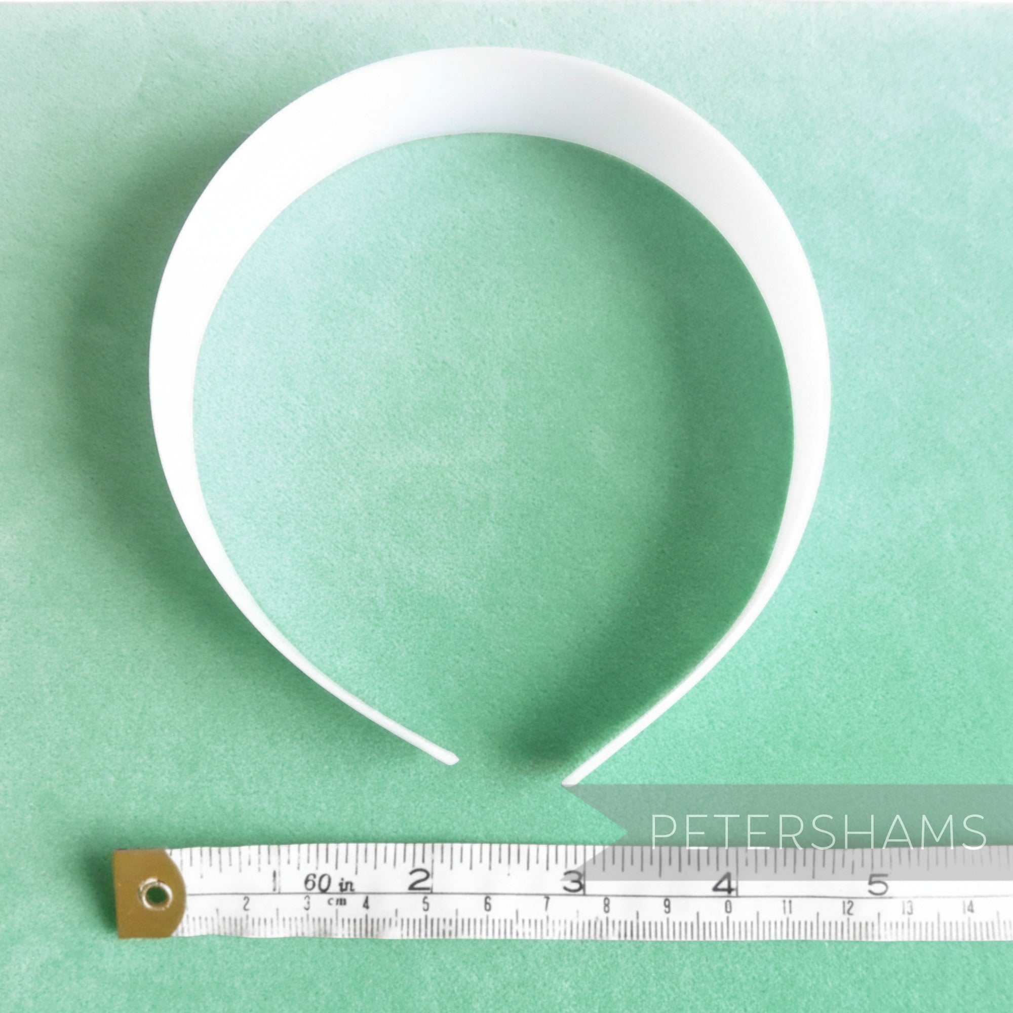 Petershams Millinery Supplies white plastic headband core blank for DIY crafting