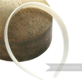 Petershams Millinery Supplies white plastic headband core blank for DIY hair accessory crafting