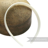 Petershams Millinery Supplies white plastic headband core blank for DIY millinery and hair accessory crafting