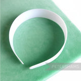 Petershams Millinery Supplies white plastic headband core blank for DIY hair accessory crafting