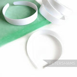 Petershams Millinery Supplies white plastic headband core blanks for DIY hair accessory crafting