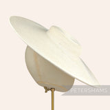 Petershams Millinery Supplies white polybraid cartwheel fascinator hat base