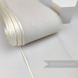 Petershams Millinery Supplies 15cm wide white crinoline ribbon with a shiny polybraid edge for hat making