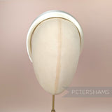 Petershams Millinery Supplies white satin 40mm super padded headband