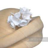 Petershams Millinery Supplies Claudia small white silk lily of the valley flower stems for wedding headdresses