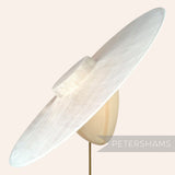 Petershams Millinery Supplies extreme white sinamay cartwheel fascinator hat base