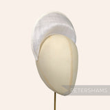 Petershams Millinery Supplies white sinamay halo crown fascinator hat base