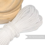 Petershams Millinery Supplies 4mm white tube crin for hat making and structural millinery trim