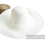 Petershams Millinery Supplies white XL visca capeline hat body with a 1x1 checkerboard weave for millinery projects.