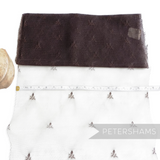 Petershams Millinery Supplies Wilma vintage dark brown honeycomb veiling with floral pattern detail