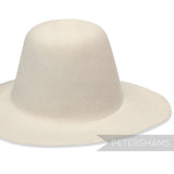 Petershams Millinery Supplies off-white wool felt capeline hat body for millinery and hat blocking projects.
