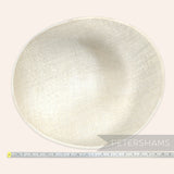 Petershams Millinery Supplies extra large 52cm  sinamay sloped hat base with petersham ribbon edge