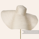 Petershams Millinery Supplies ginormous XL two-tone polybraid capeline hat body with a wide dramatic brim.
