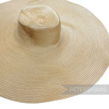 Petershams Millinery Supplies ginormous XL two-tone polybraid capeline hat body with a dramatic wide brim