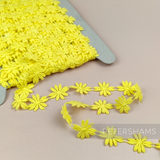 Petershams Millinery Supplies vintage 1990s yellow guipure lace daisy flower trim for sewing and craft projects