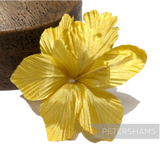 Petershams Millinery Supplies Coco yellow silk orchid flower hat mount for fascinator embellishment