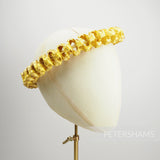 Petershams Millinery Supplies handwoven yellow straw adjustable headdress frame