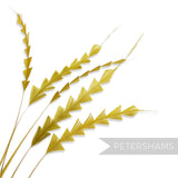Petershams Millinery Supplies yellow hand-trimmed zig zag coque feathers for hat making and millinery projects.