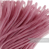 Petershams Millinery Supplies 6mm tube crin in dusty rose, a slightly sheer mesh trim for hat making and embellishments.