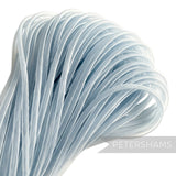 Petershams Millinery Supplies 4mm clear tube crinoline, ideal for hat making and trims. Slightly sheer with a gathered thread.
