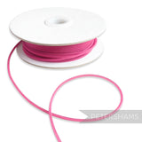 Petershams Millinery Supplies bright pink 2.5mm tubular crinoline with a central thread for gathering, sold by the metre or roll.