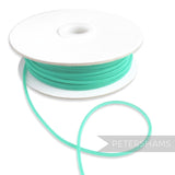 Petershams Millinery Supplies teal 2.5mm tubular crinoline with central thread for headbands and graphic shapes.
