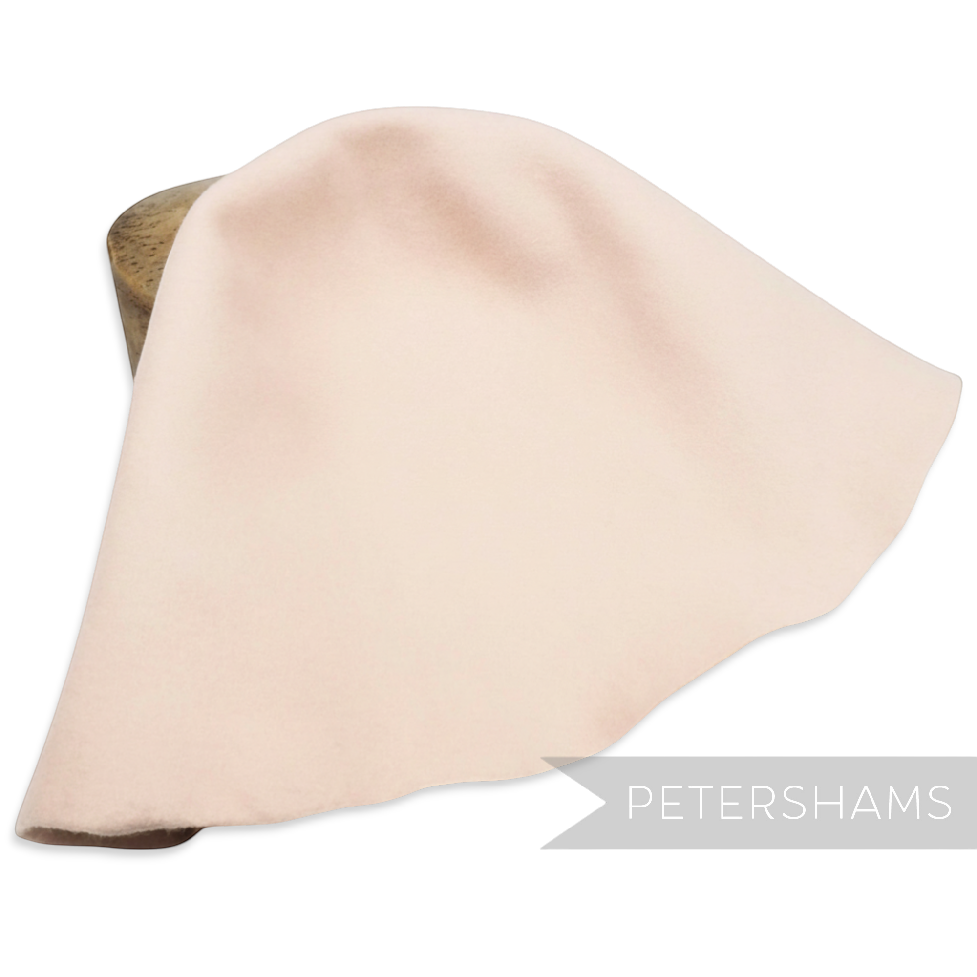 Petershams Millinery Supplies pale pink stiffened wool felt cone hat body for fascinators, 90g.