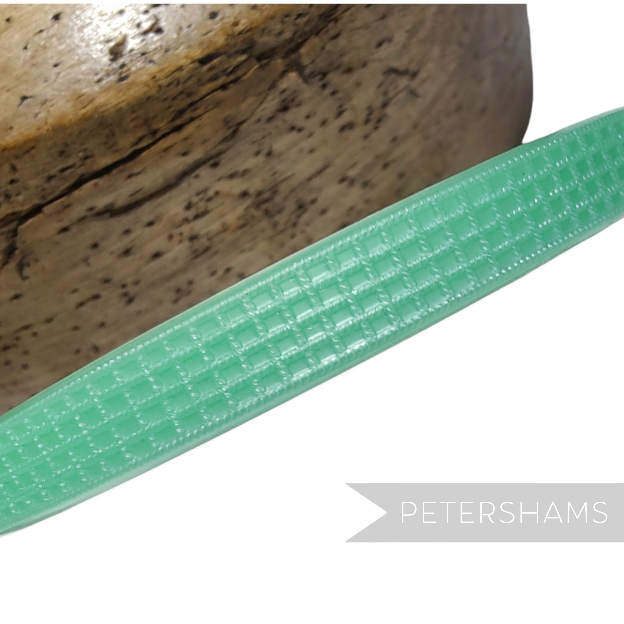 Petershams Millinery Supplies mint green vintage 1960s skinny headband with fine grid pattern. 8mm wide.