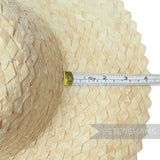 Petershams natural straw capeline hat body with zig-zag weave and 11-inch brim. Perfect for vintage summer hats.