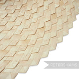Petershams Millinery Supplies natural straw capeline hat body with zig-zag weave, 11-inch brim.