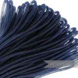 Navy blue 6mm tube crinoline netting from Petershams Millinery Supplies, ideal for hat making and trims.