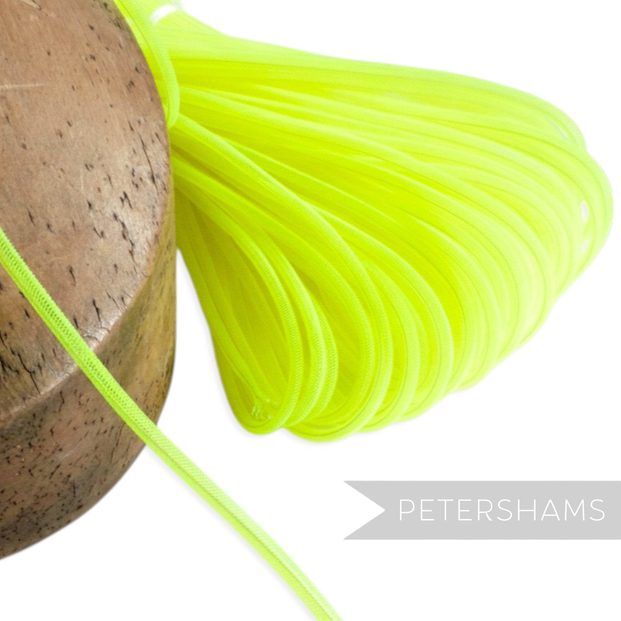 Petershams Millinery Supplies neon yellow 4mm tube crinoline for hat making and trims