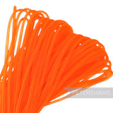 Petershams bright orange 4mm tube millinery crin netting, ideal for hat making and trims.