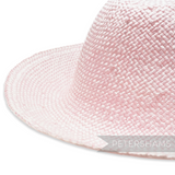 Petershams Millinery Supplies pale pink visca 1x1 weave flare hat body, 8-inch brim, for millinery.