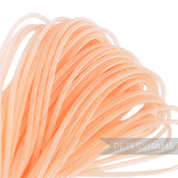 Petershams pale peach 4mm tube millinery crinoline, a sheer mesh trim ideal for hat making and decorative accents.