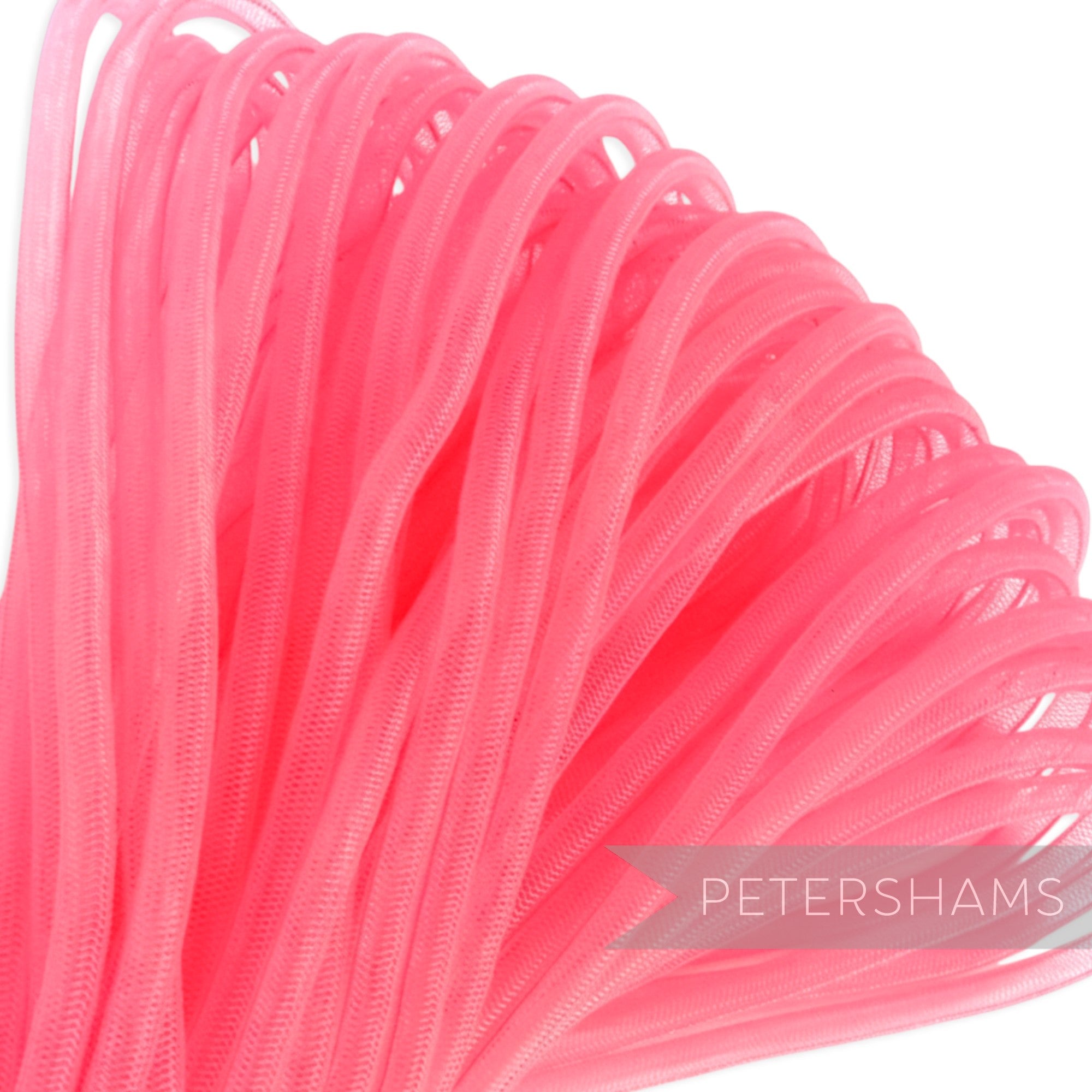 Petershams bright pink 6mm tube millinery crinoline netting, ideal for hat making and trims.