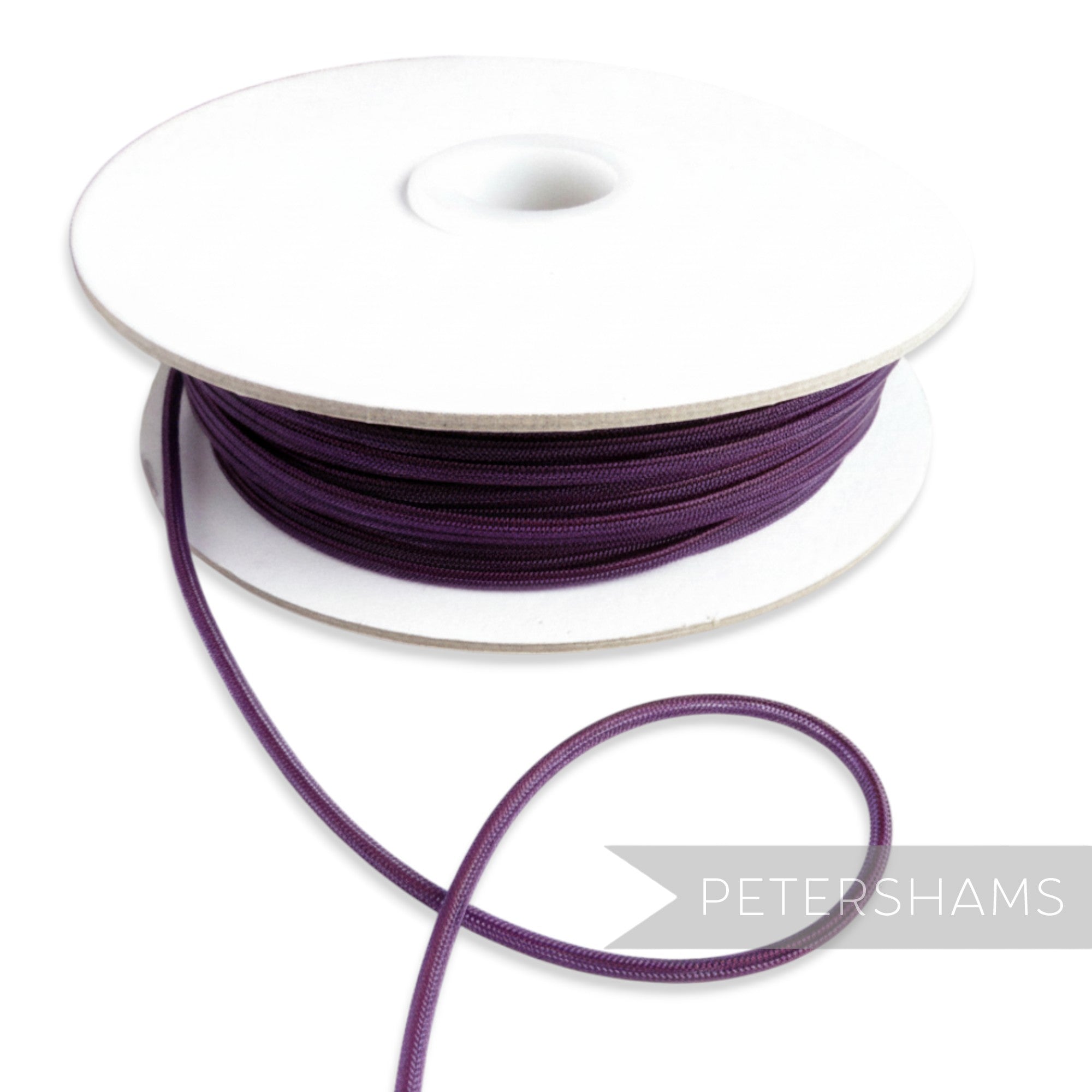 Petershams Millinery Supplies purple 2.5mm tubular crinoline cord for headbands and shaping.
