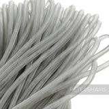 Petershams Millinery Supplies 6mm silver tube crinoline, a slightly sheer mesh trim for structural hat making and decorative accents.
