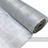 Petershams Millinery Supplies silver hammered abaca fabric, 1/2 metre. Shiny, soft straw fabric for hats and trims.