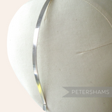 Petershams silver plated 5mm metal headband, ideal for tiaras and fascinators.
