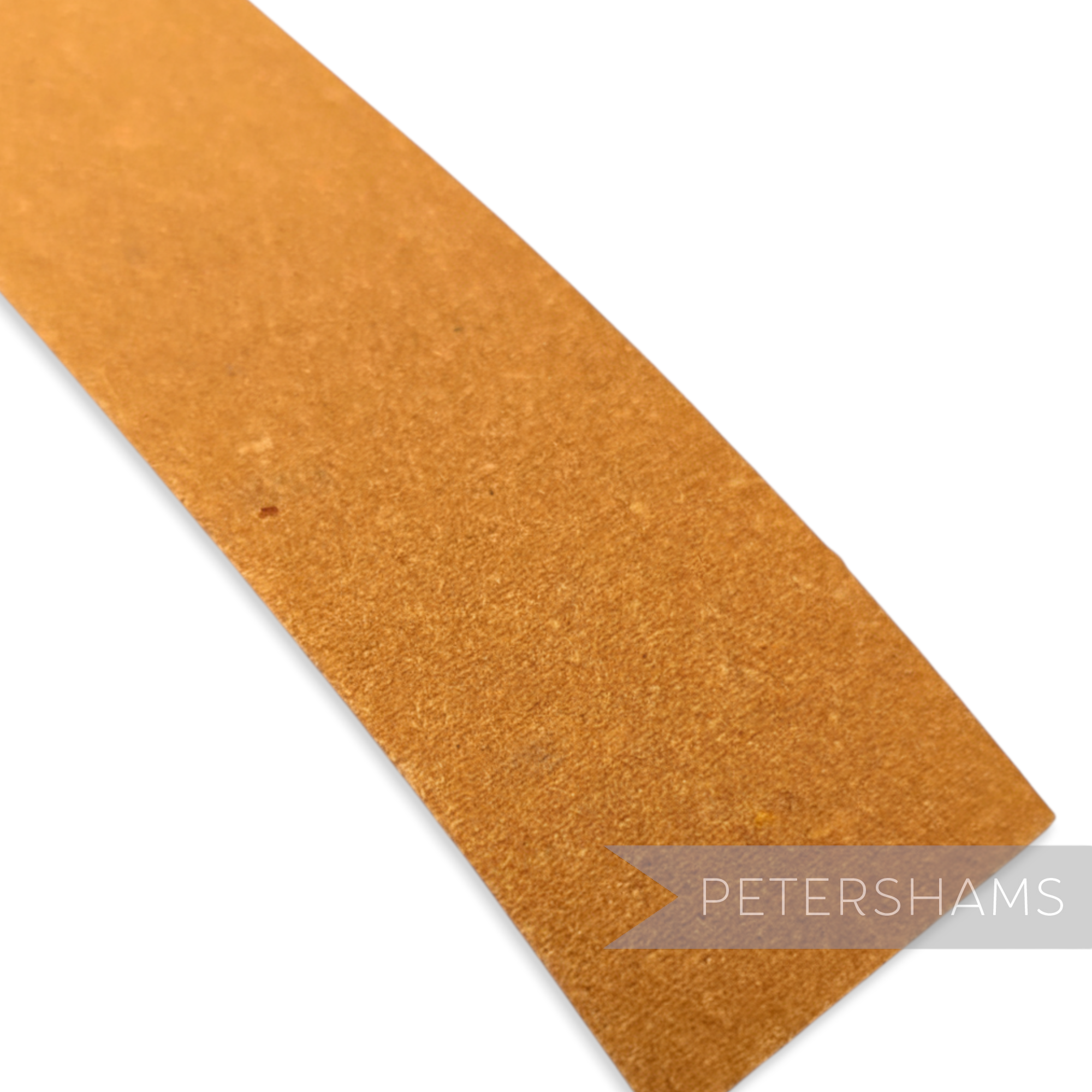 Petershams Millinery Supplies tan bonded leather hat band, 4.5cm wide, suitable for hat making.